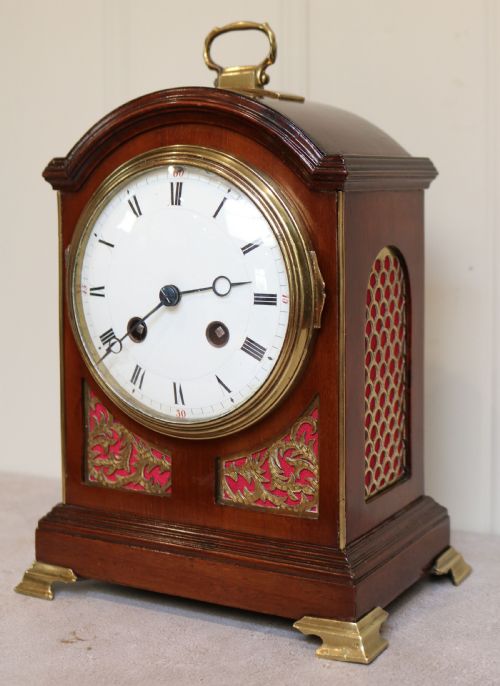 Miniature Mahogany Bracket Clock (England and France, C. 1910)