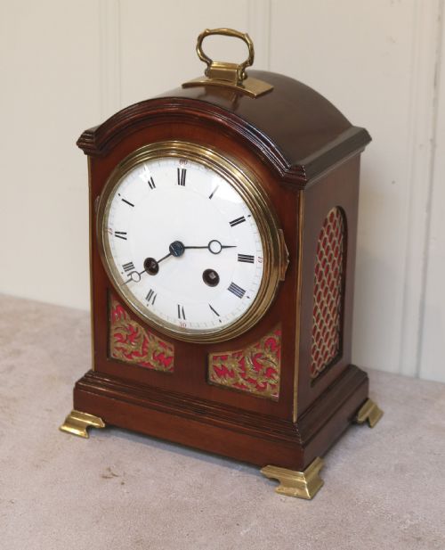 fig 1. Miniature Mahogany Bracket Clock (England and France, c. 1910)