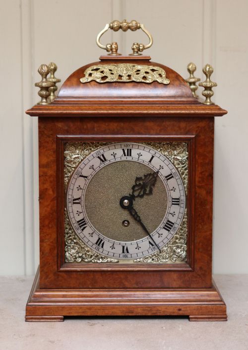 fig 1. Burr Walnut Bracket Clock