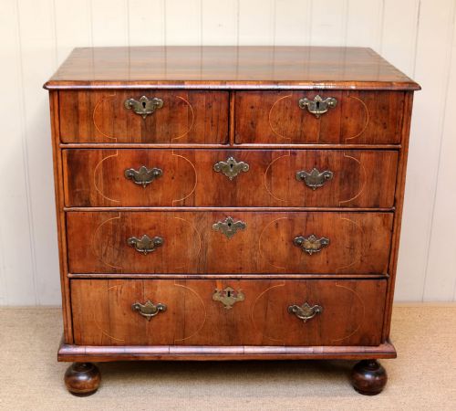 Late 17th /Early 18th Century Rosewood Walnut and Yew Wood Chest of Drawers