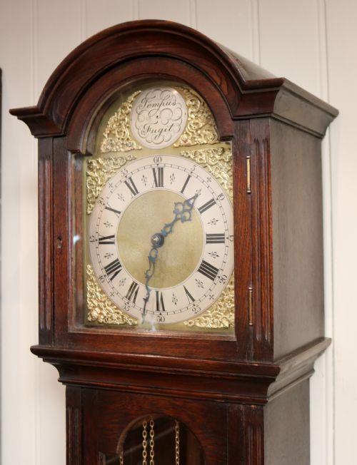 fig 2. Small Oak Chiming Longcase Clock