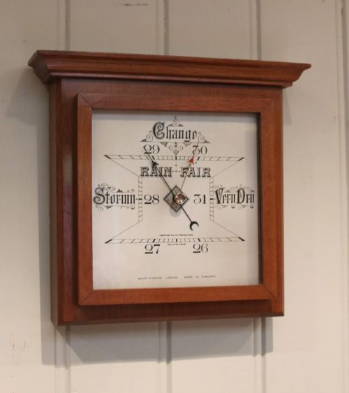 Mahogany Aneroid Barometer