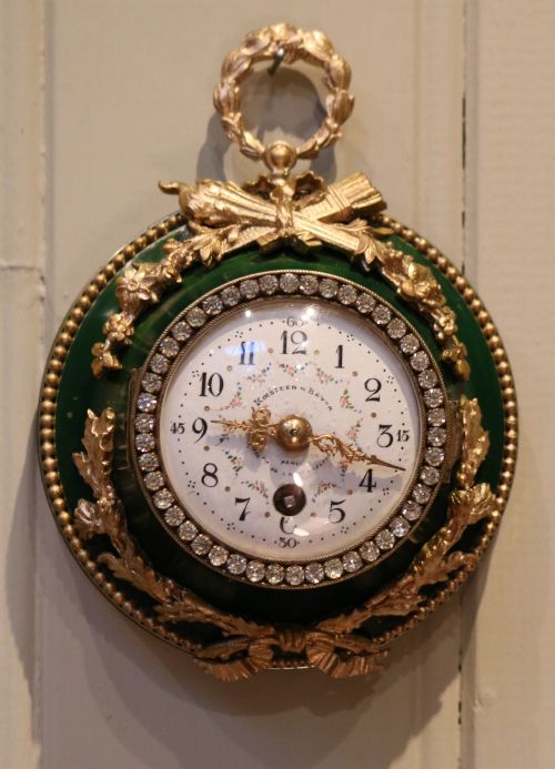Miniature French Sedan Boudoir Wall Clock