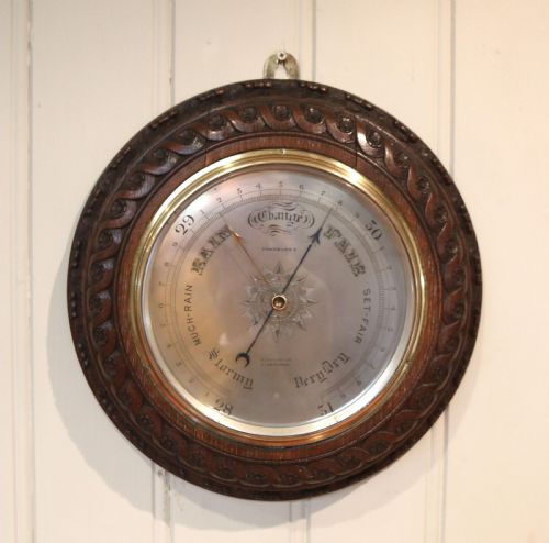Substantial 13 Inch Aneroid Wall Barometer