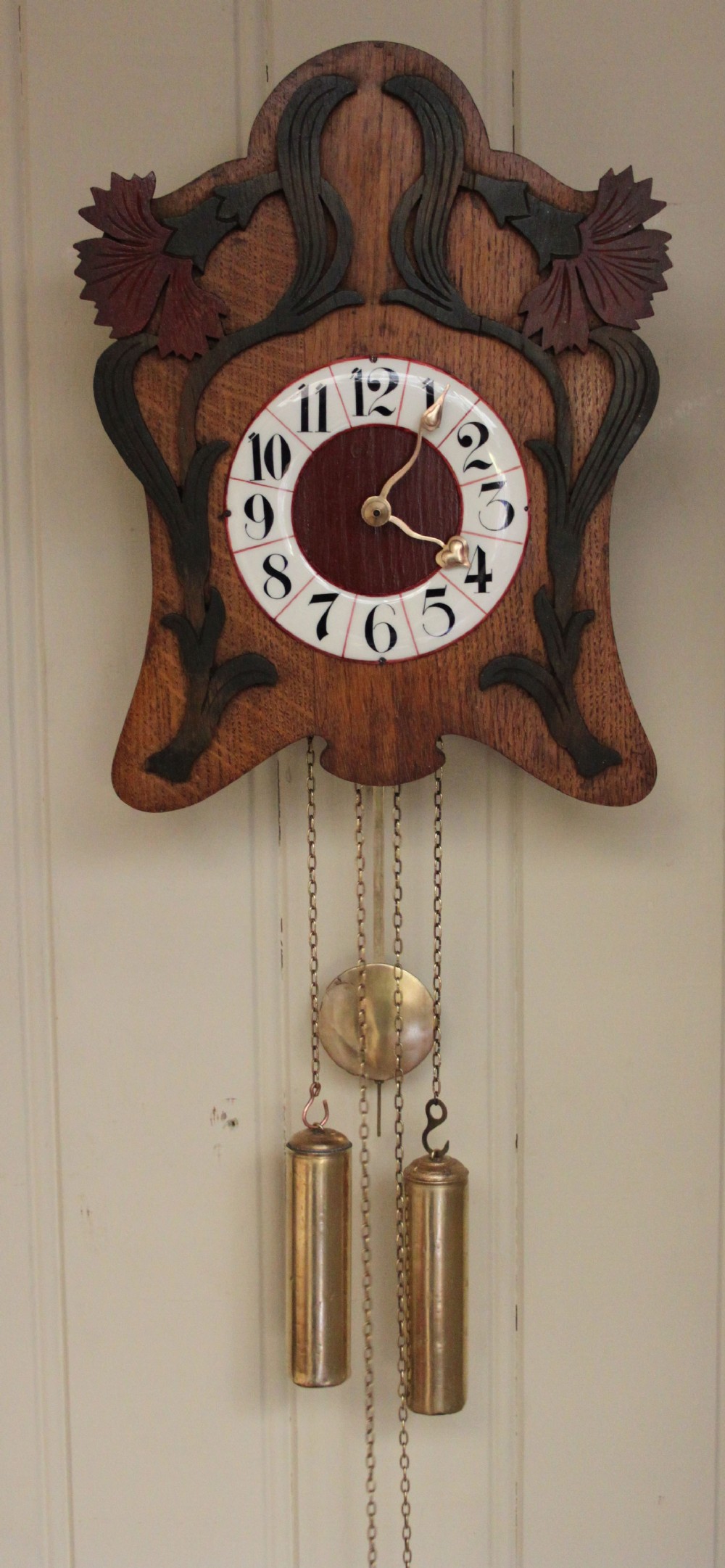 Unusual Art Nouveau Wall Clock