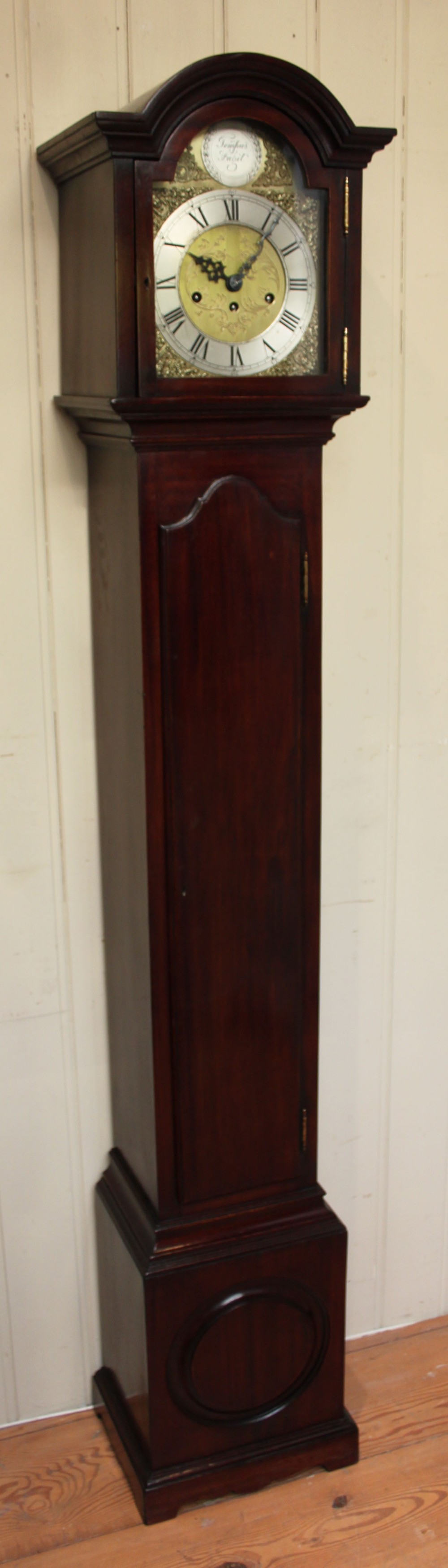 Mahogany Westminster Chime Grandmother Clock 