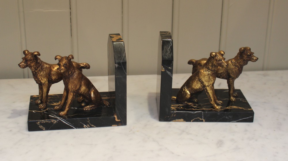Pair of Art Deco Gilt Bronze Bookends