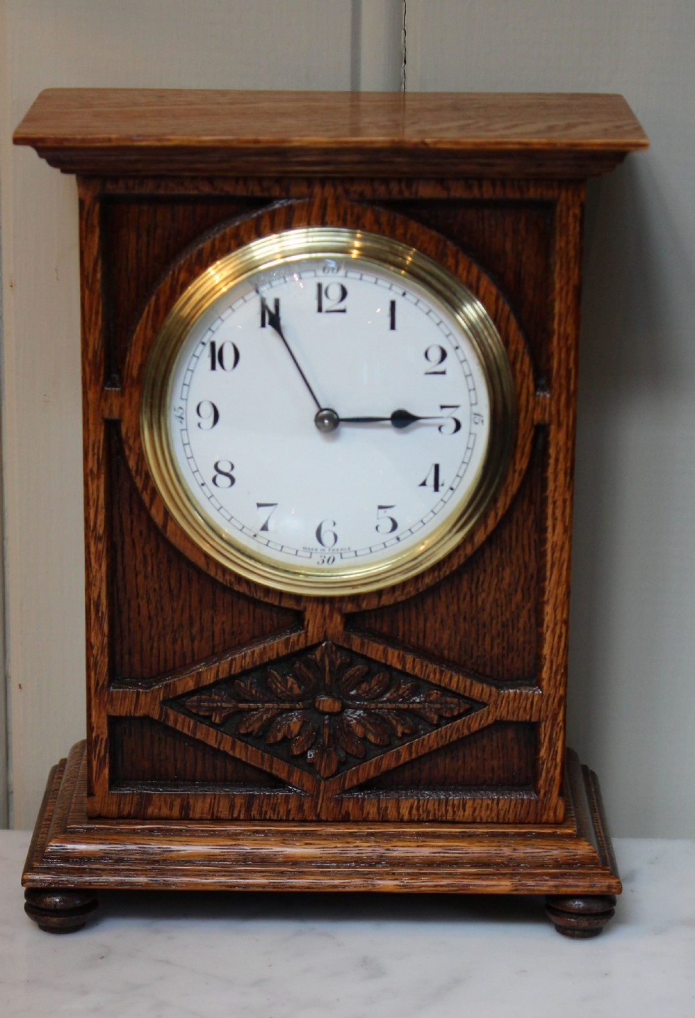 Solid Oak Timepiece Mantel Clock
