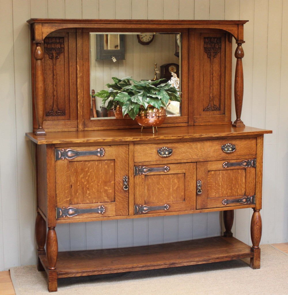 Oak Arts And Crafts Sideboard