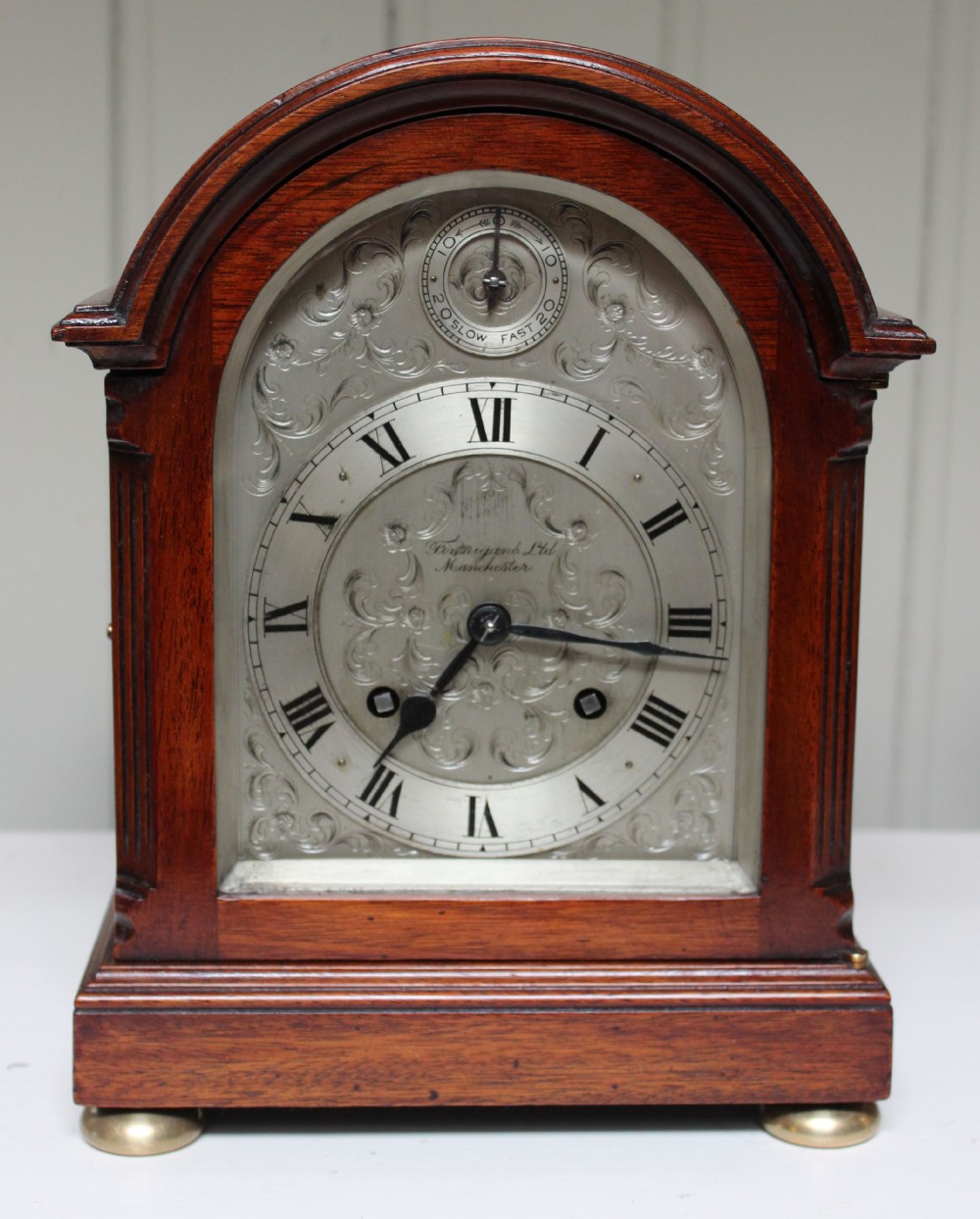 George V Mahogany English Bracket Clock