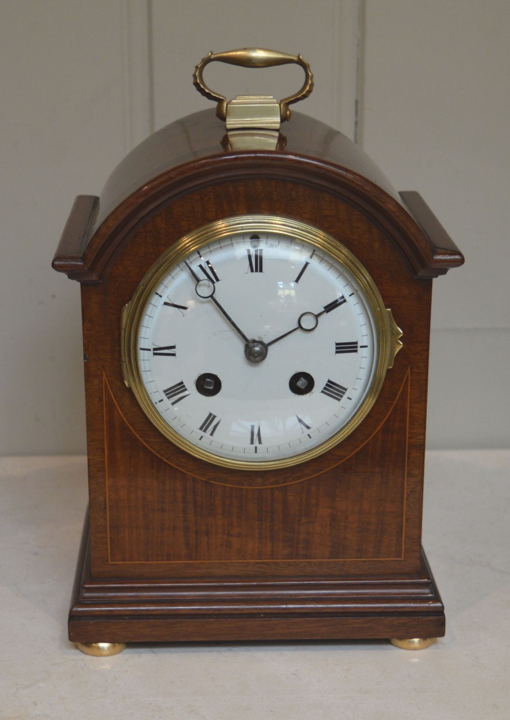 Edwardian Striking Mahogany Mantel Clock