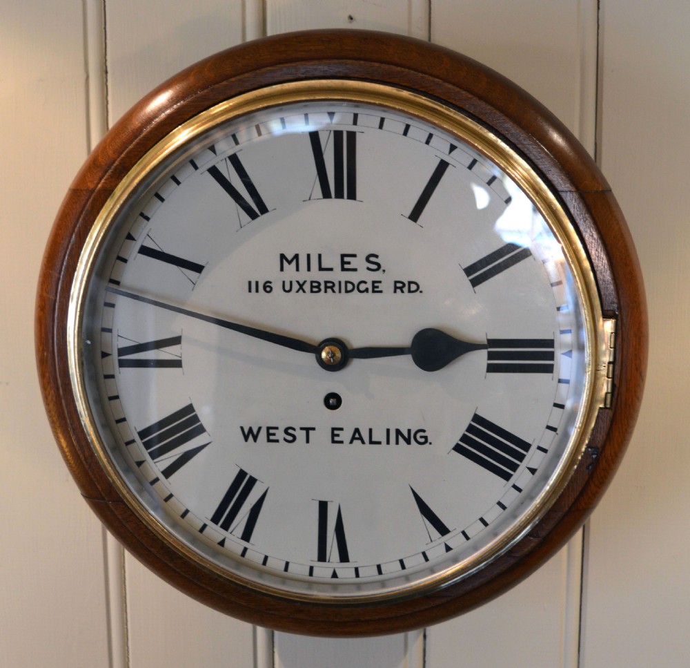Oak Fusee Dial Wall Clock (England, c. 1910)