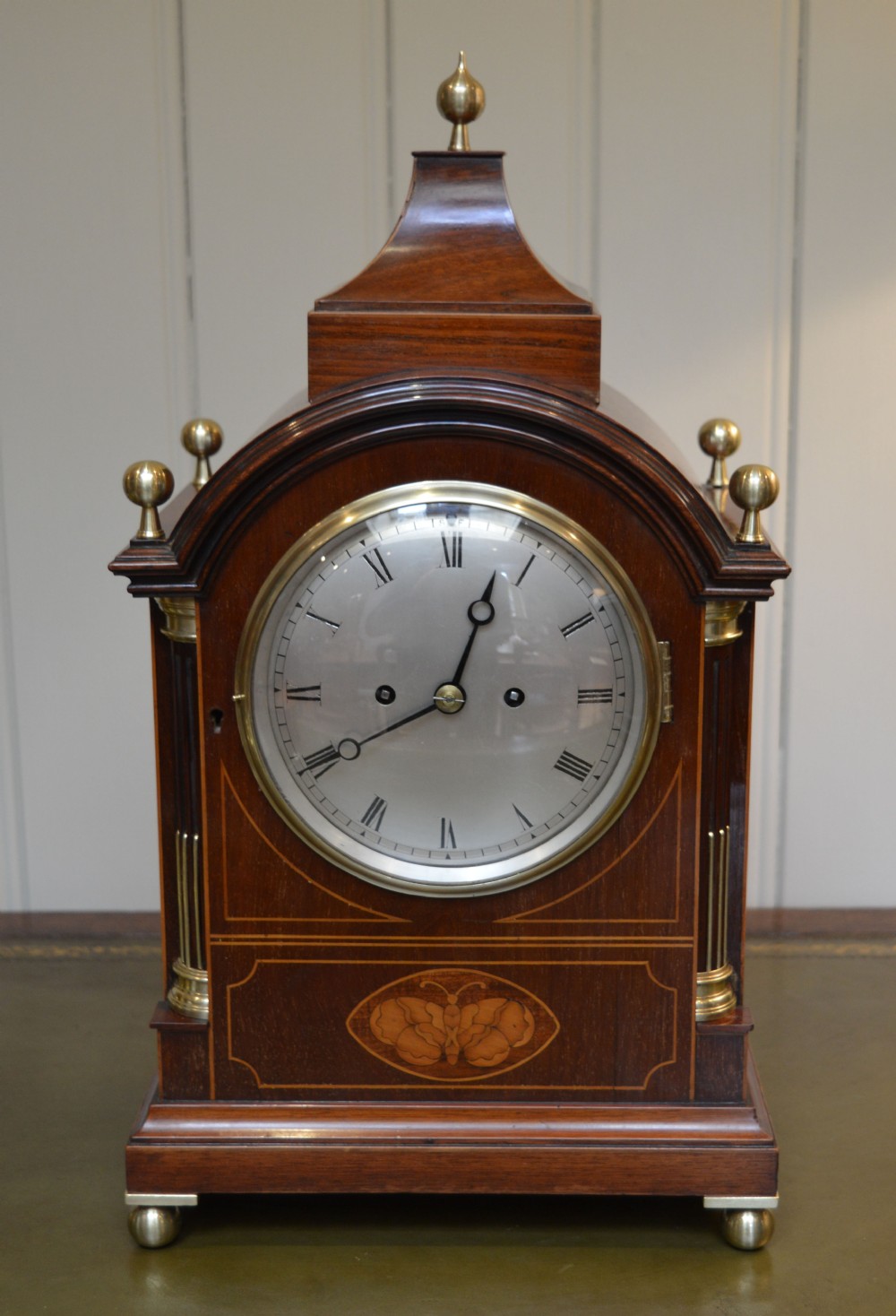Late 19th Century Mahogany and Inlay Fusee Bracket Clock