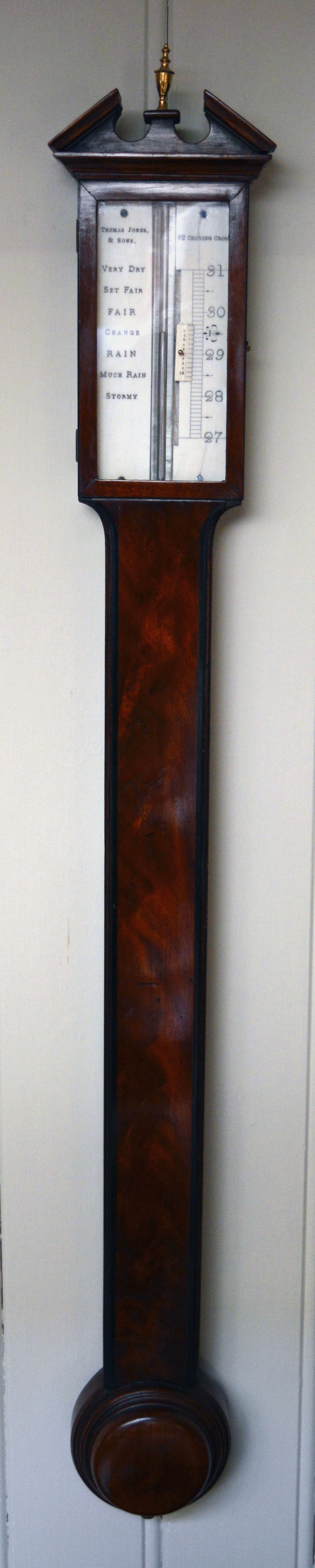 Mid 19th Century Mahogany Stick Barometer (London, 1850 to 1852)