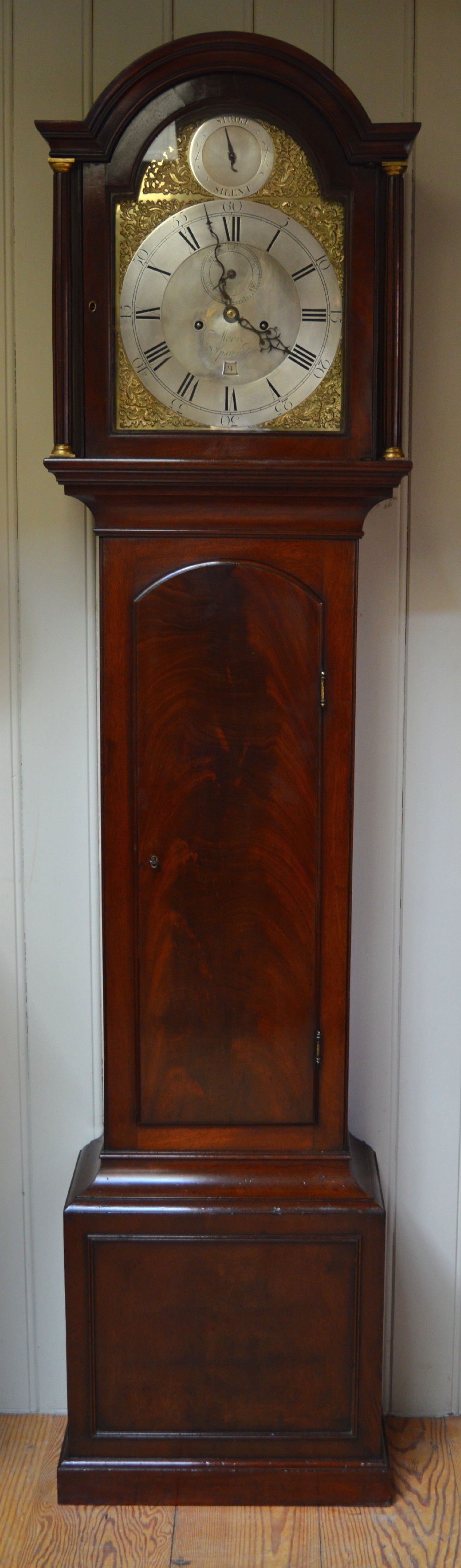 Small 18th Century Mahogany Longcase Clock (England, c. 1760)
