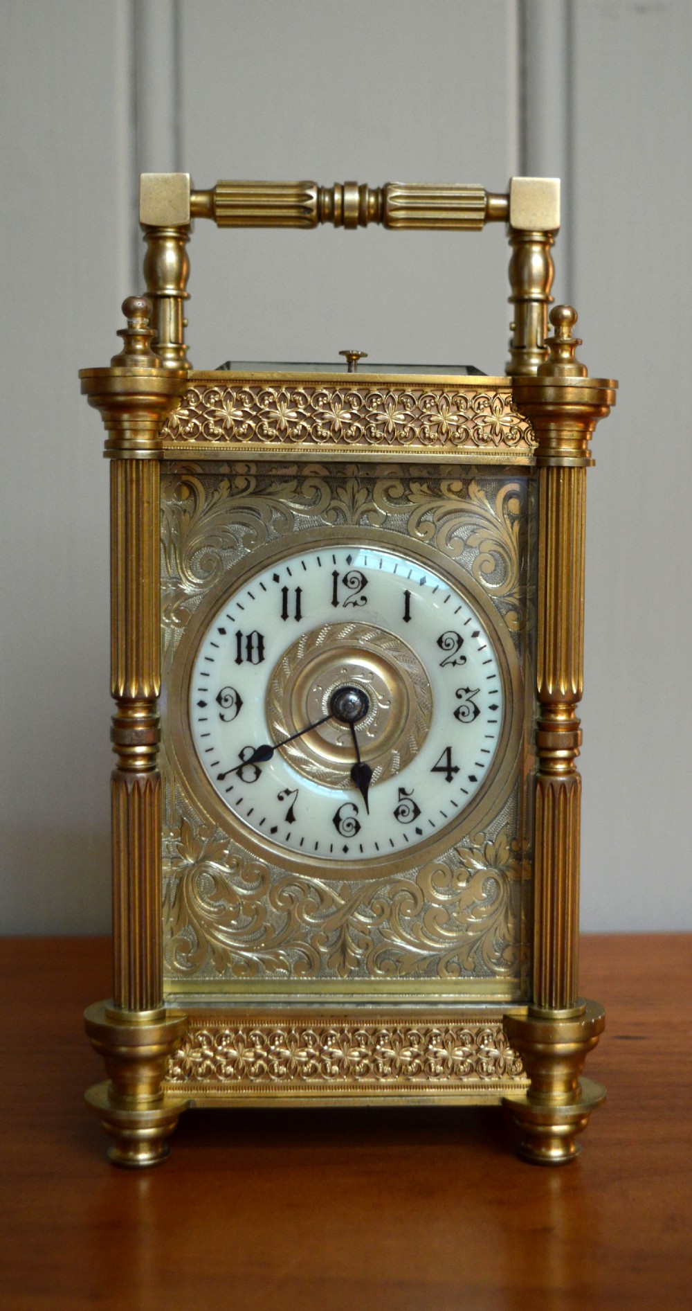 Large Edwardian Striking and Repeating Carriage Clock (France, c. 1905)