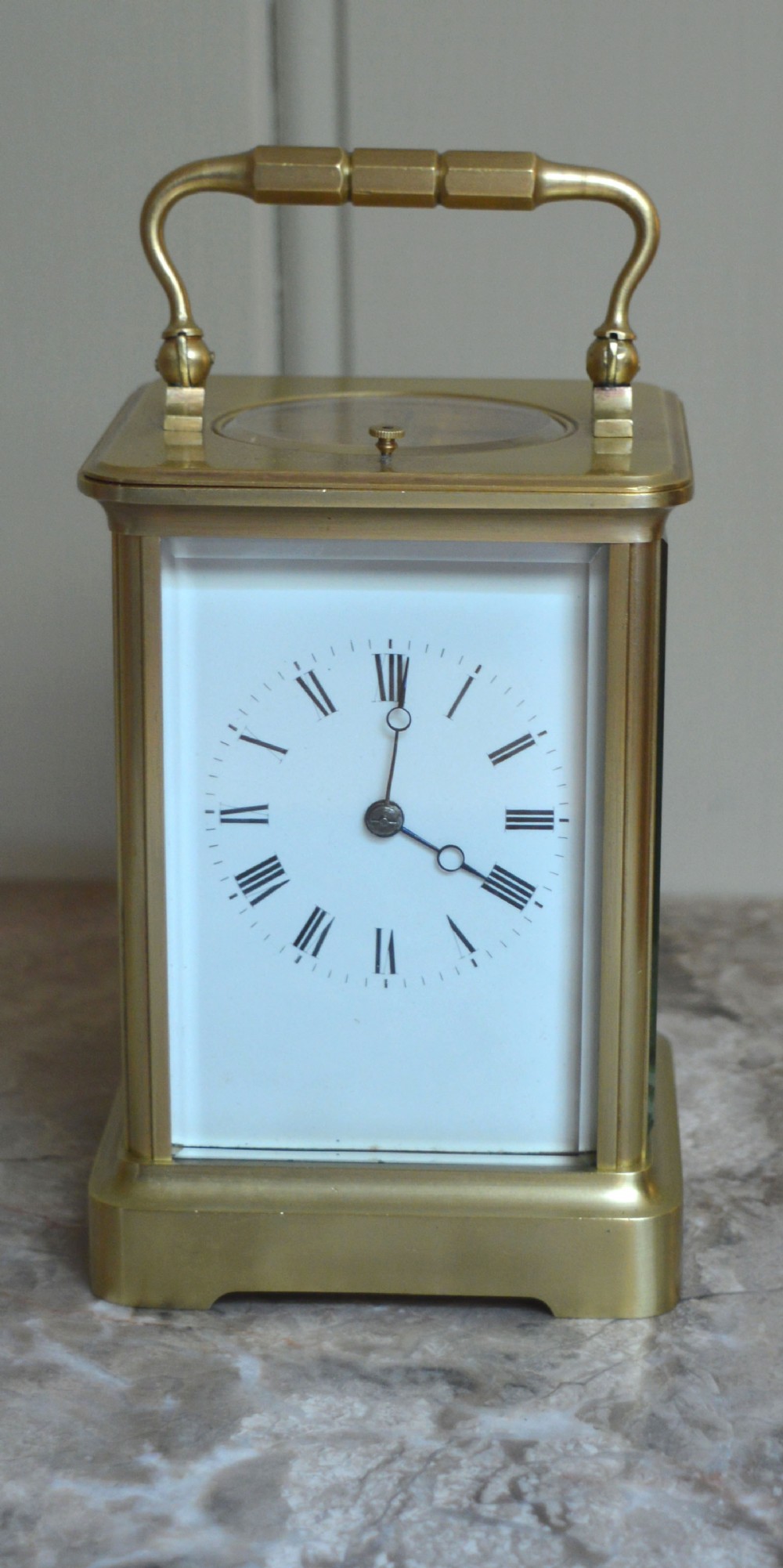 French Brass Striking and Repeating Carriage Clock (France, c. 1880)