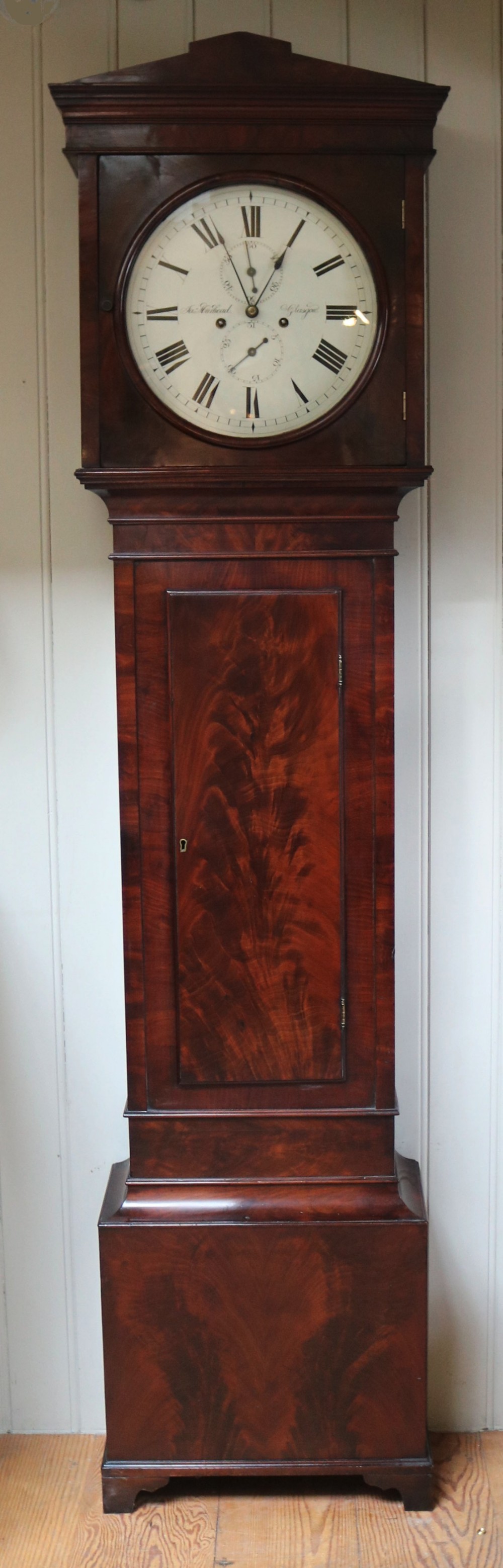 Scottish Mahogany Architectural Longcase clock (Glasgow, c. 1830)
