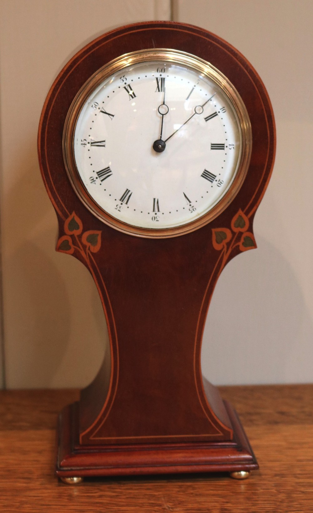 Arts and Crafts Mahogany Balloon Clock (England and France, c. 1905)