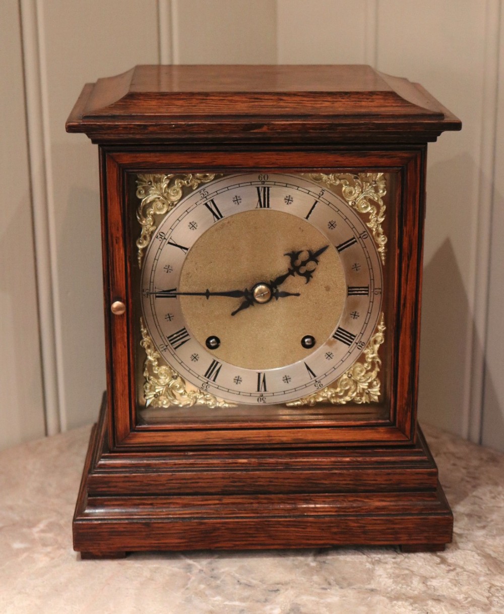 Oak Mantel Clock (Germany, c. 1890)