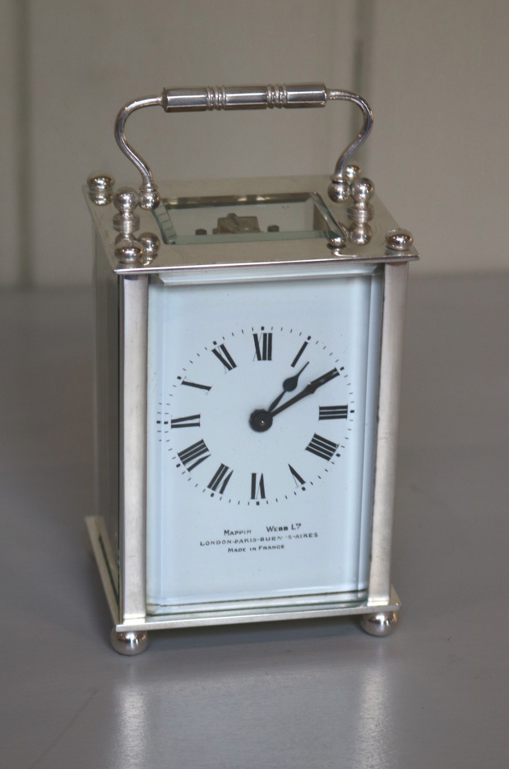 Silver Plated Timepiece Carriage Clock 