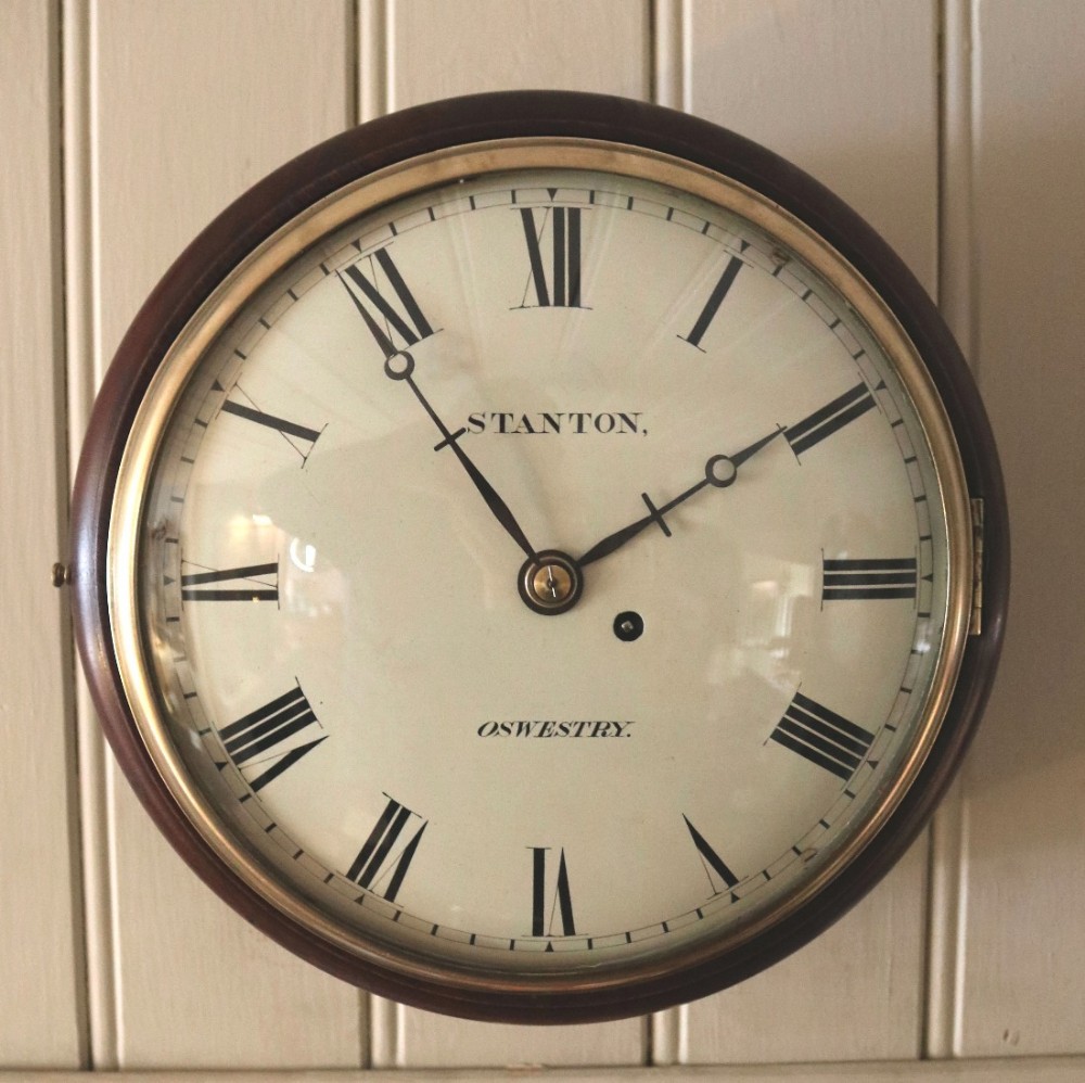 Small Convex Fusee Dial Clock (England, c. 1840)