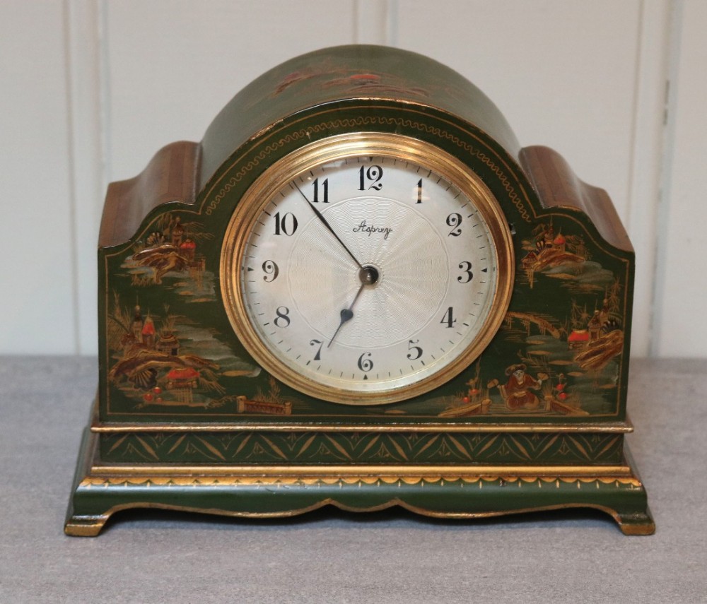Chinoiserie Timepiece Mantel Clock (England, c. 1920)