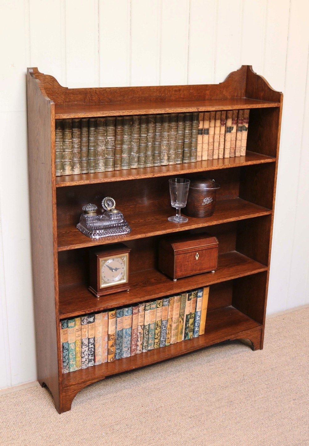 1920s Oak Open Bookcase