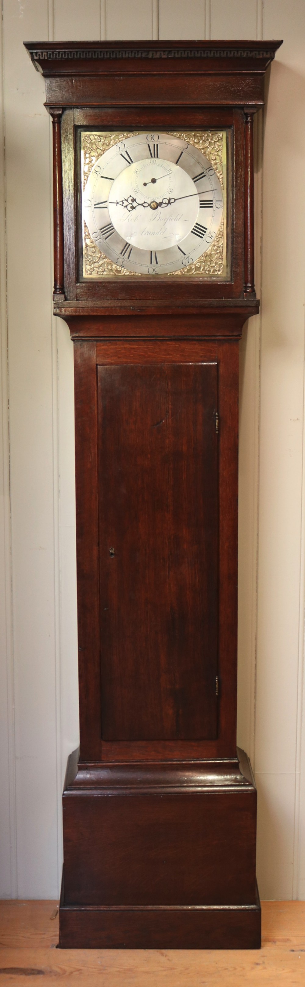 Late 18th Century Oak Longcase Clock (England, c. 1785)