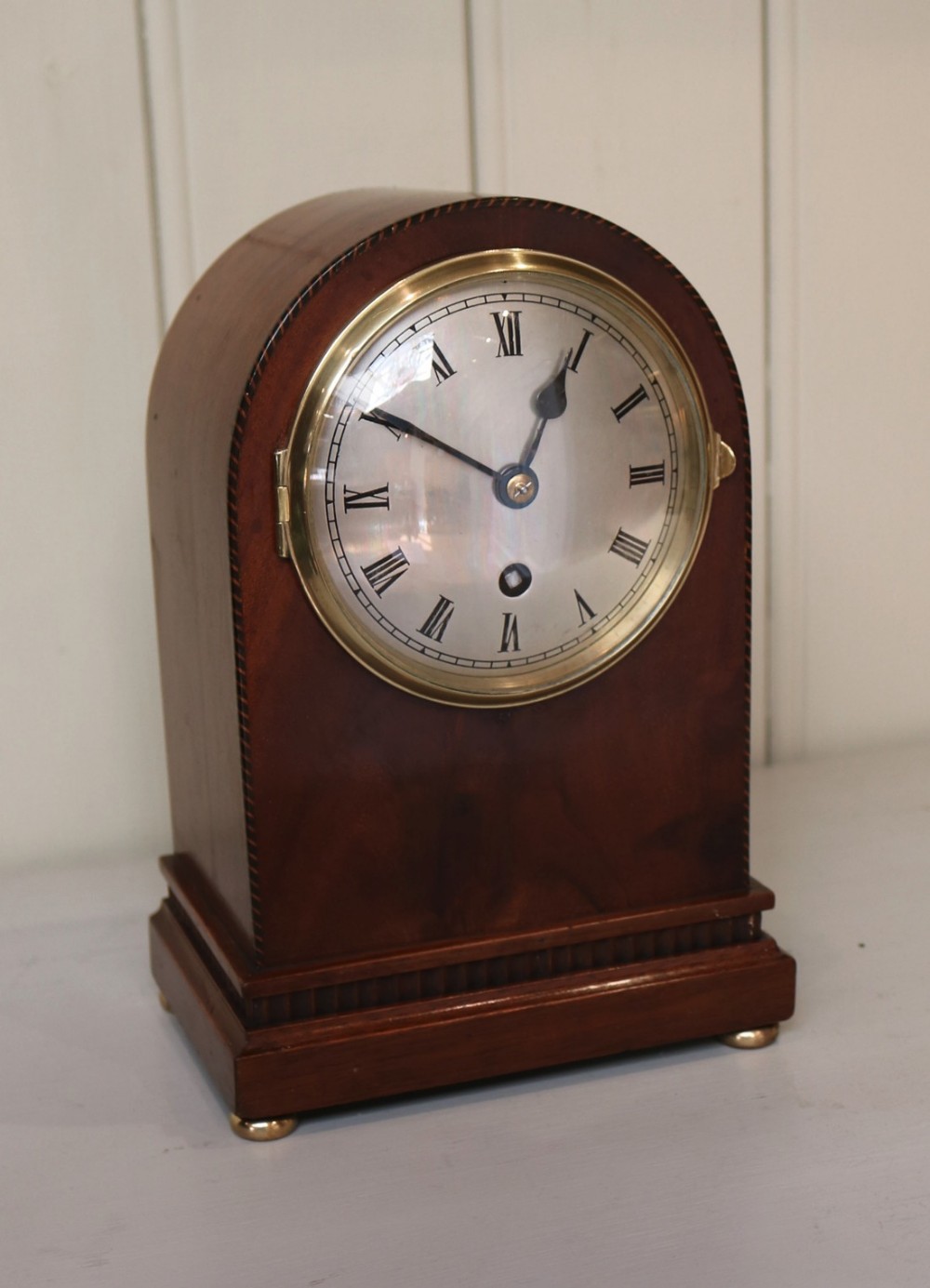 Mahogany Arch Top Mantel Clock (England, c. 1920)