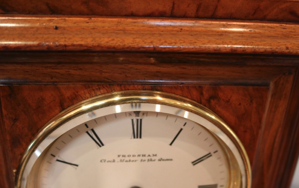 Figured Walnut Bell Striking Mantel Clock (England, c. 1870) View VIII