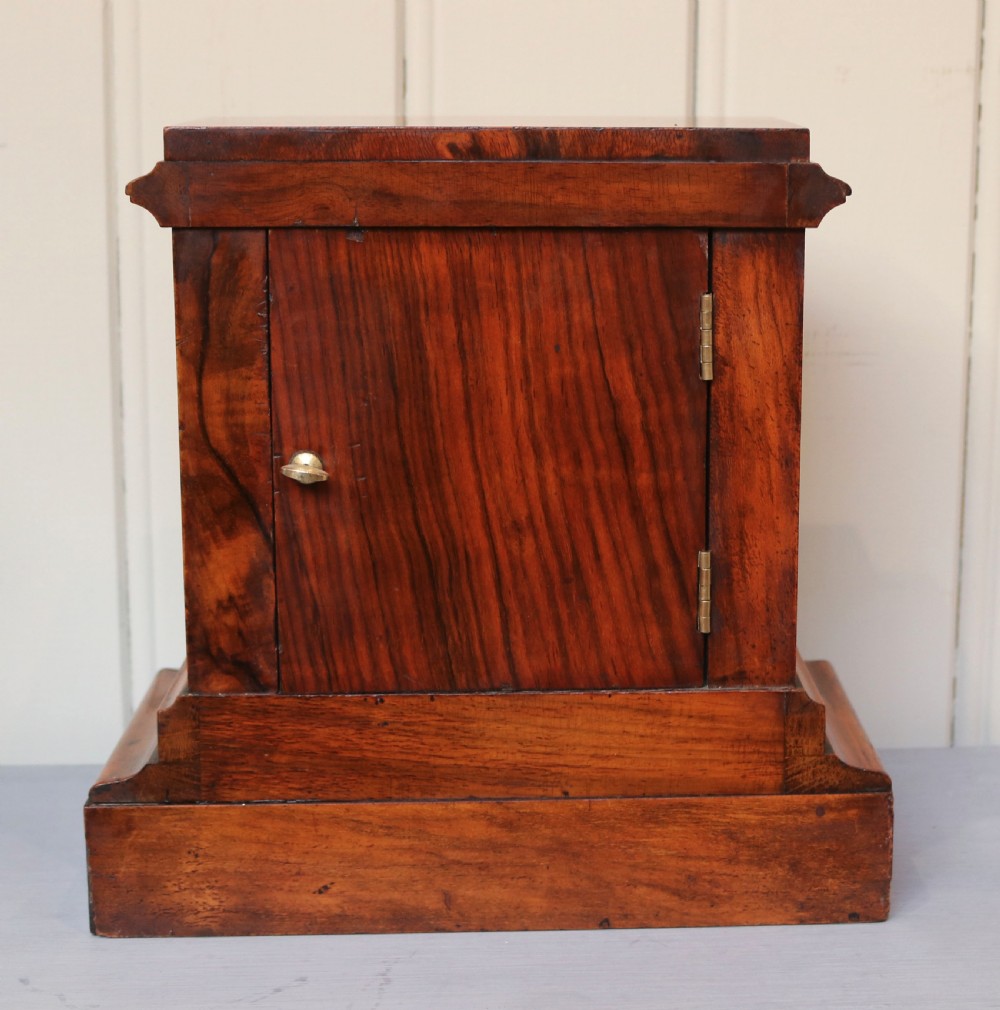 Figured Walnut Bell Striking Mantel Clock (England, c. 1870) View IX