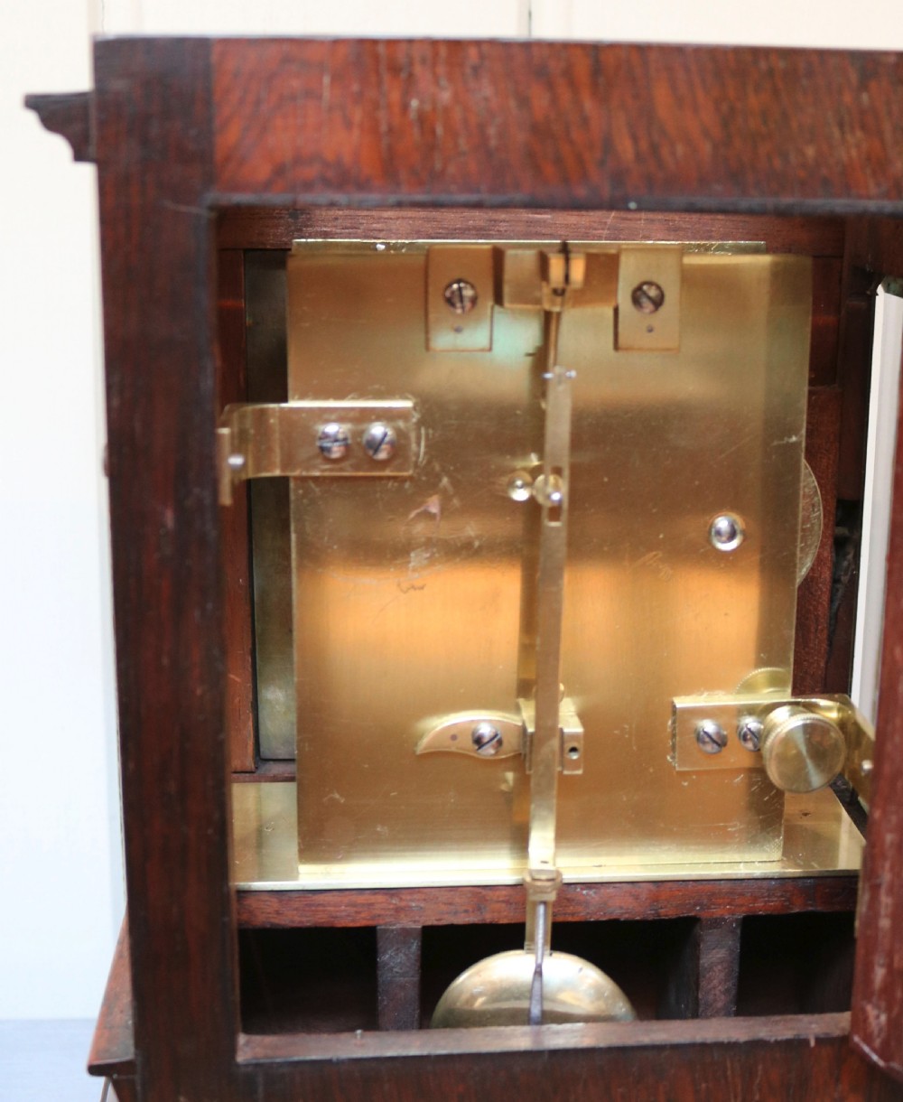 Small Rosewood Library Timepiece Bracket Clock (England, c. 1840) View VI