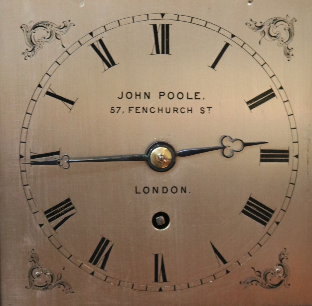 Small Rosewood Library Timepiece Bracket Clock (England, c. 1840) View VIII