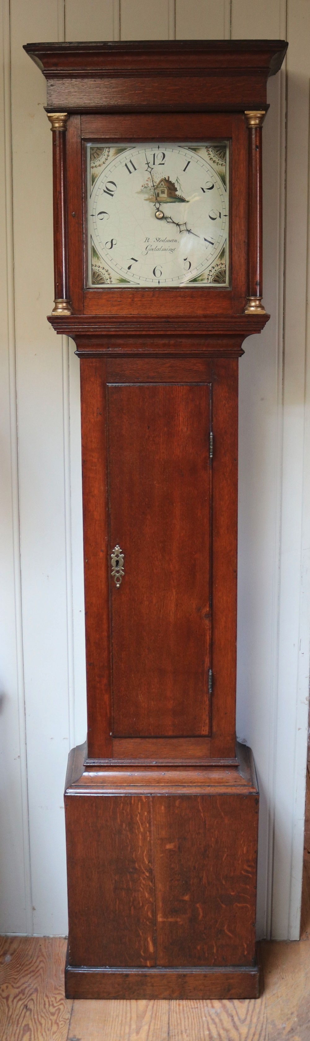 Oak Country Longcase Clock (England, c. 1830)