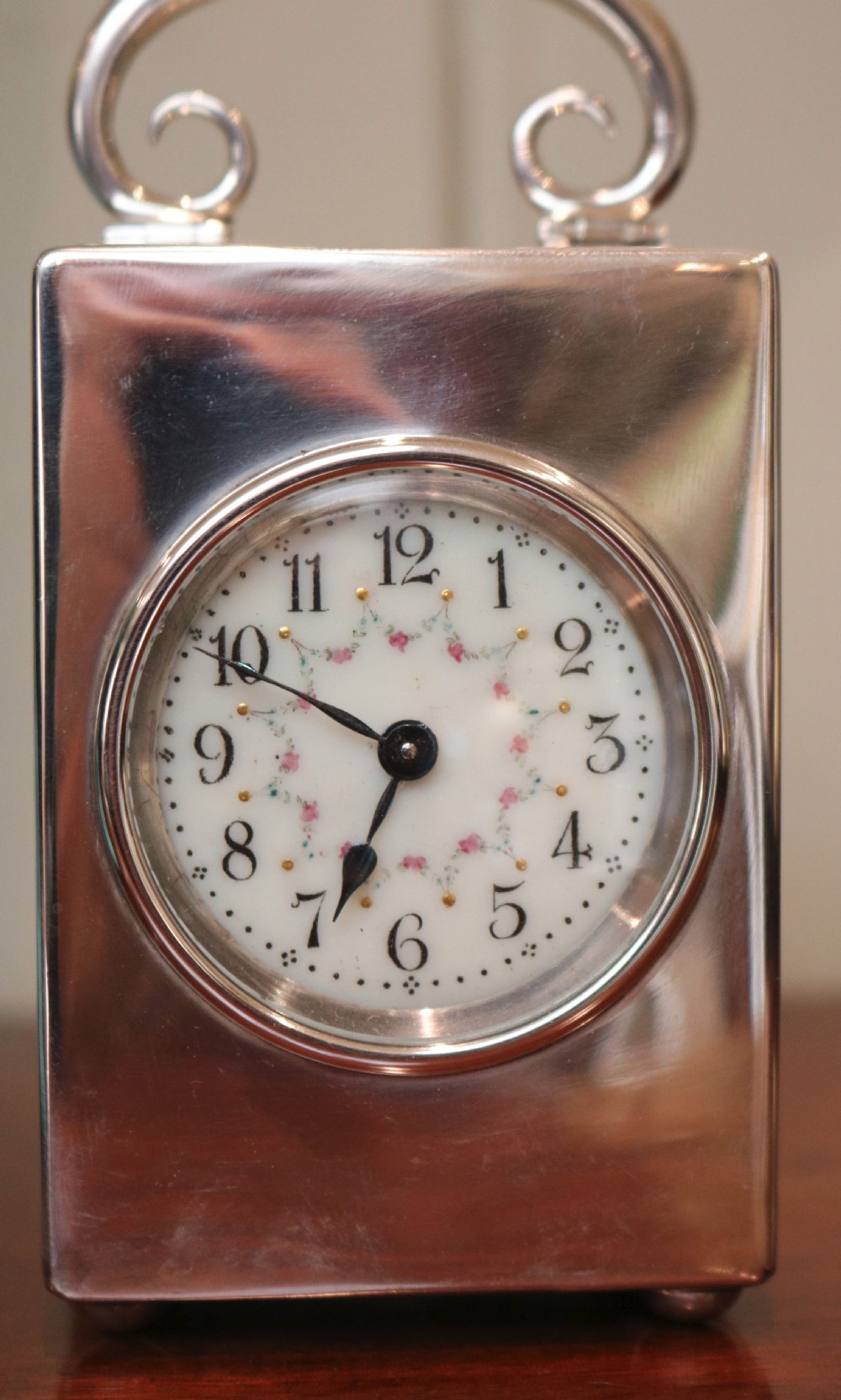 Solid Silver Carriage Clock in a Case (England, 1904) View IV