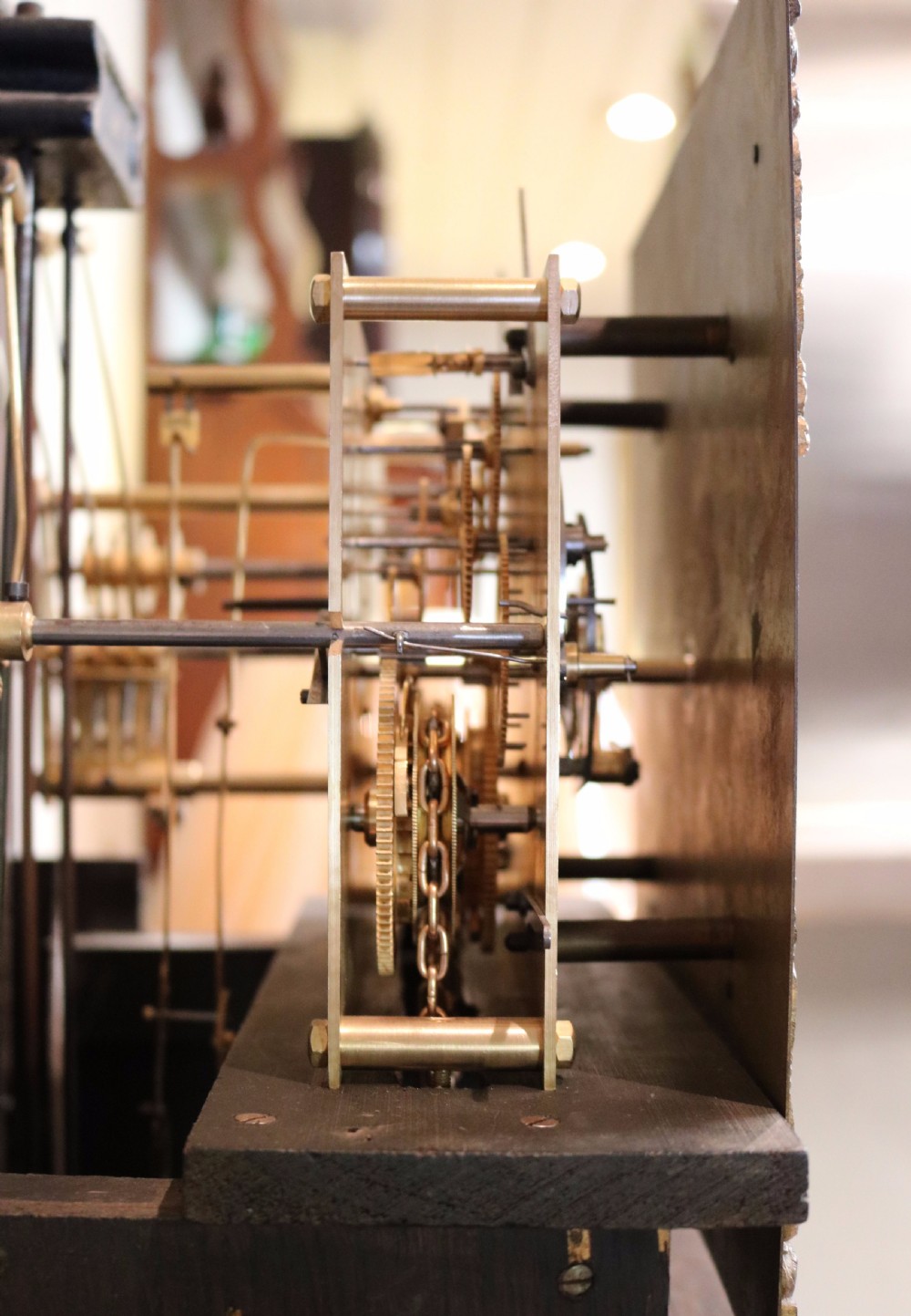 Small Oak Westminster Chime Longcase Clock (England, 1910 to 1920) View IX