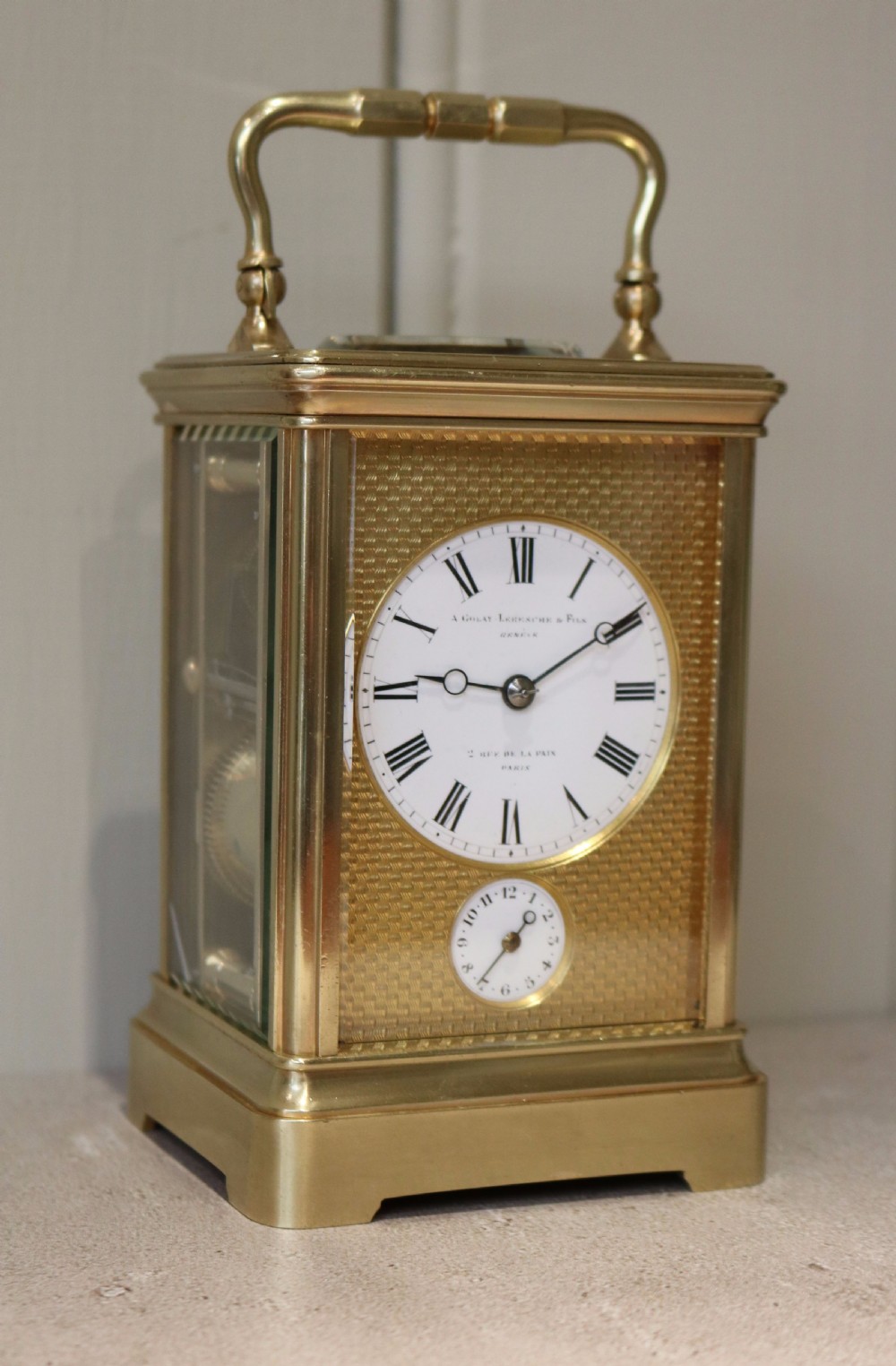 Fine Striking Carriage Clock by Drocourt (France, c. 1870) View II