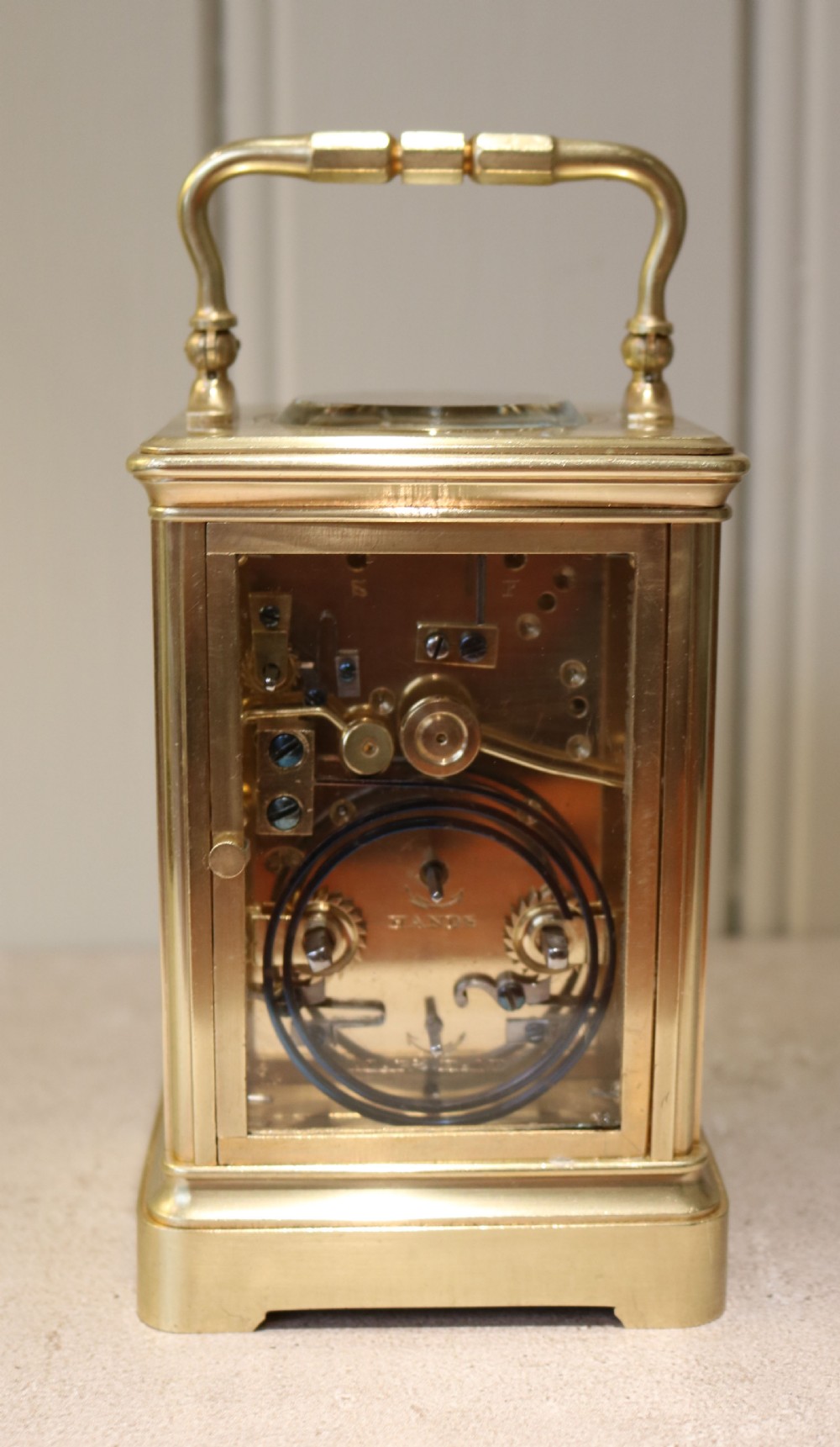 Fine Striking Carriage Clock by Drocourt (France, c. 1870) View VIII