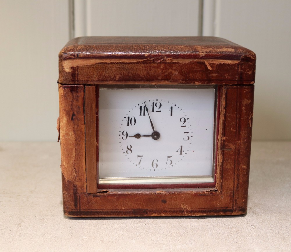 Silver Plated Timepiece Carriage Clock With Case (France, c. 1910 View VII