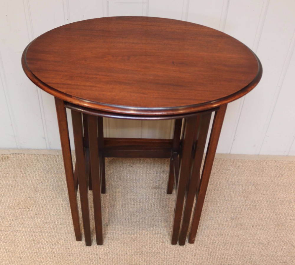 Mahogany Nest Of Three Tables View VII