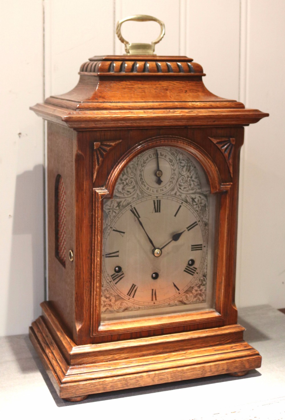 Oak Westminster Chime bracket Clock (Germany, c. 1910)