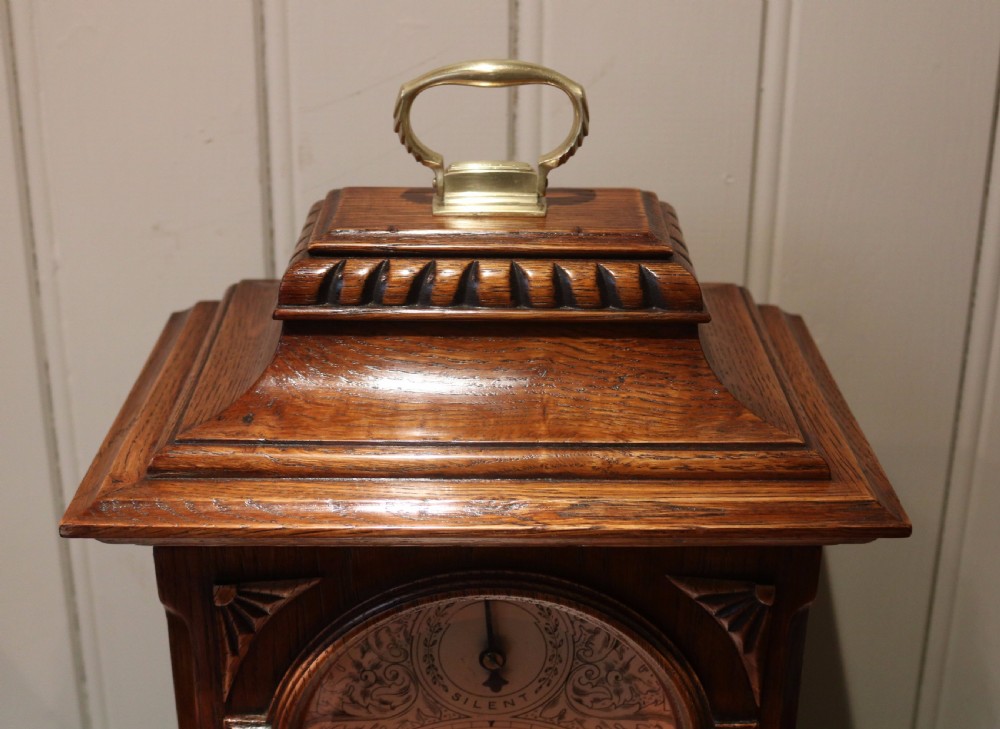 Oak Westminster Chime bracket Clock (Germany, c. 1910) View III