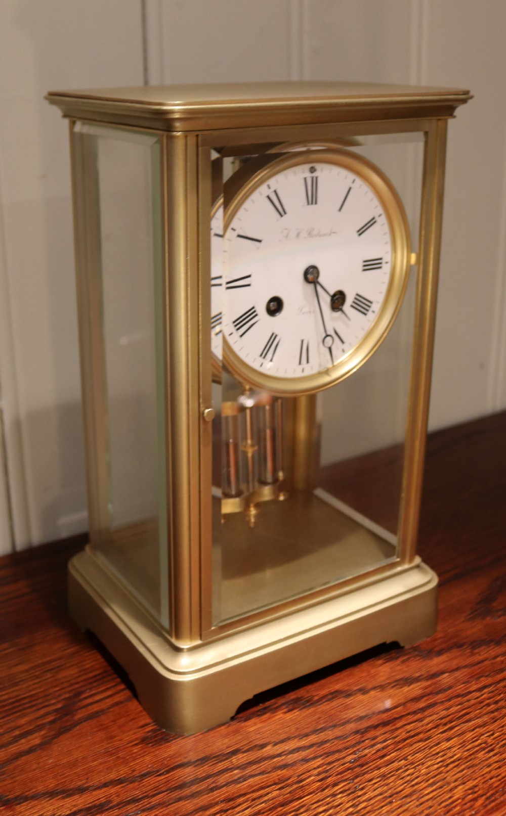 French Bell Striking Four glass Clock (France, c. 1860) View II