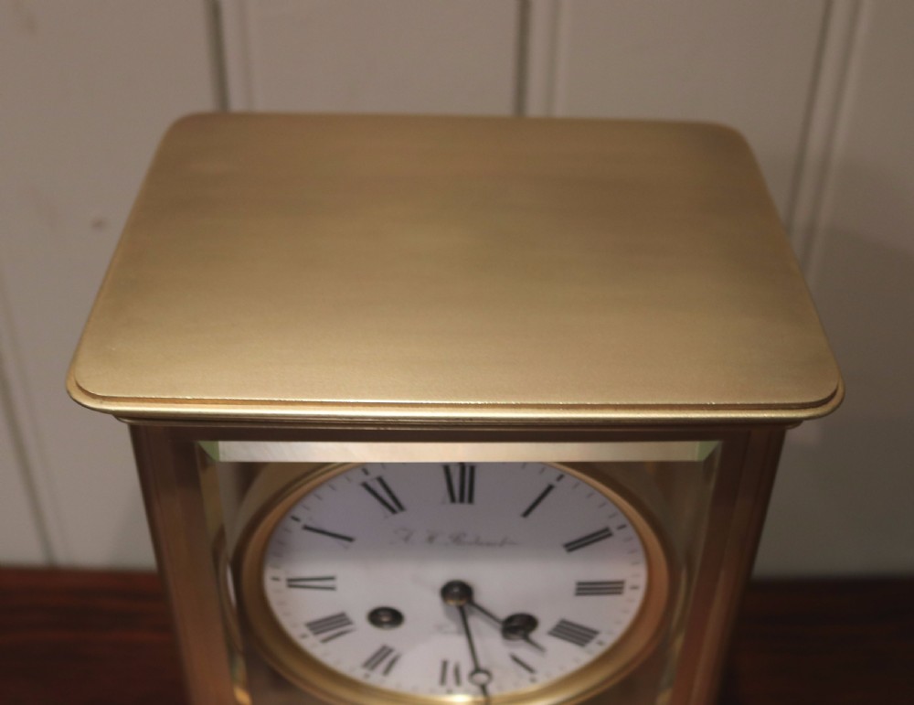 French Bell Striking Four glass Clock (France, c. 1860) View V