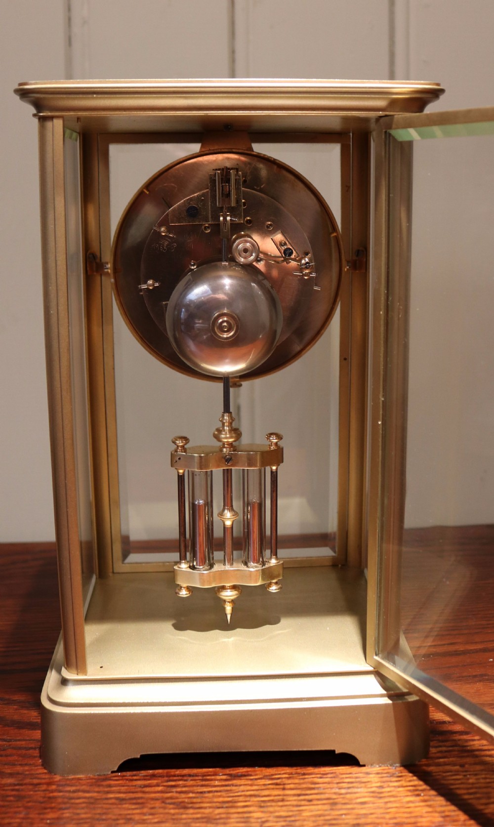French Bell Striking Four glass Clock (France, c. 1860) View VII