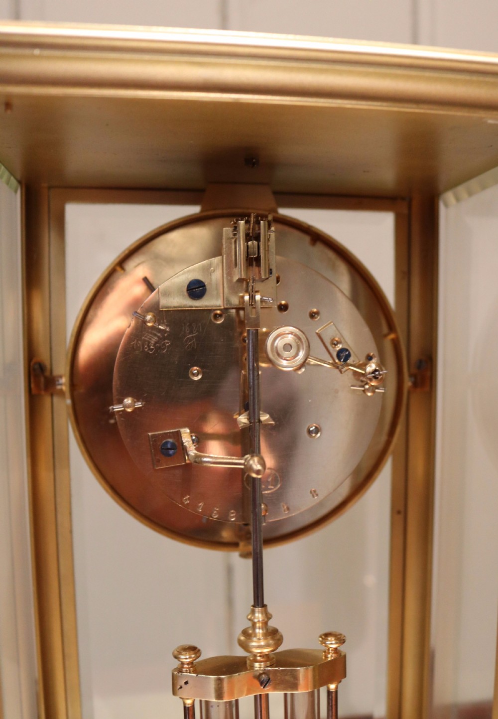 French Bell Striking Four glass Clock (France, c. 1860) View VIII