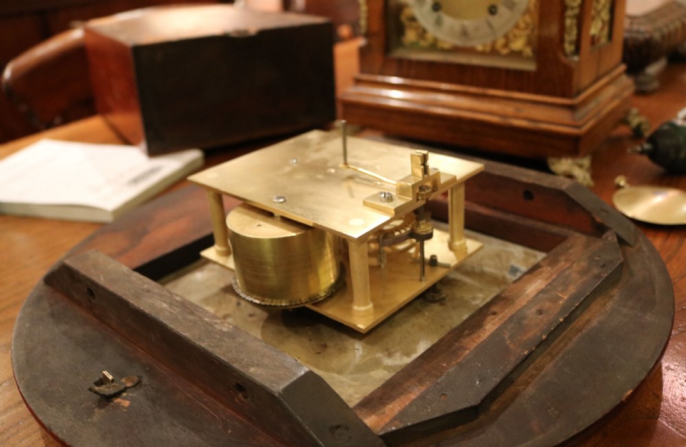 Mahogany Fusee Dial Clock (England, c. 1880) View V