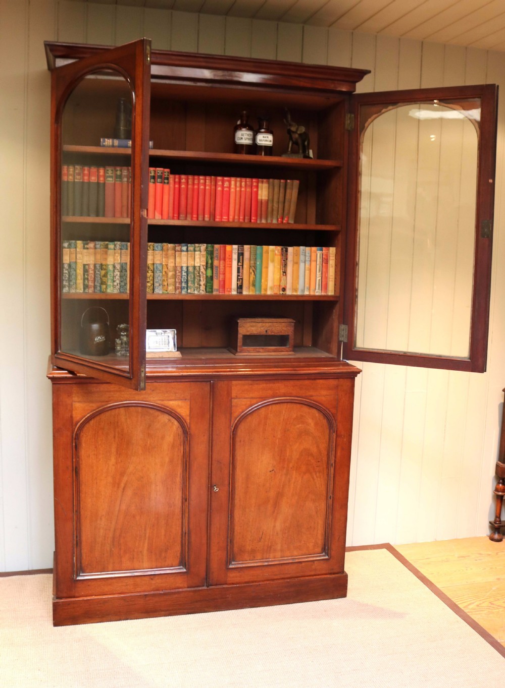 Mahogany Cabinet Bookcase View V