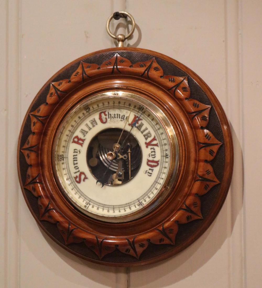 Circular Beechwood Barometer  View IV